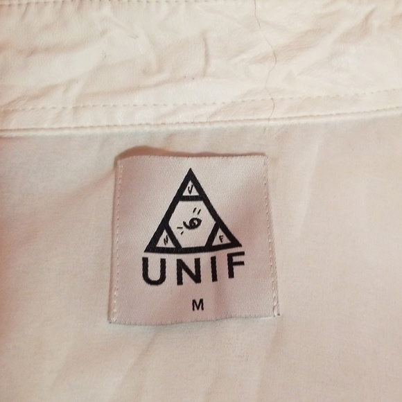 UNIF White Caution Sheer Spike Rare Top M - Picture 6 of 8